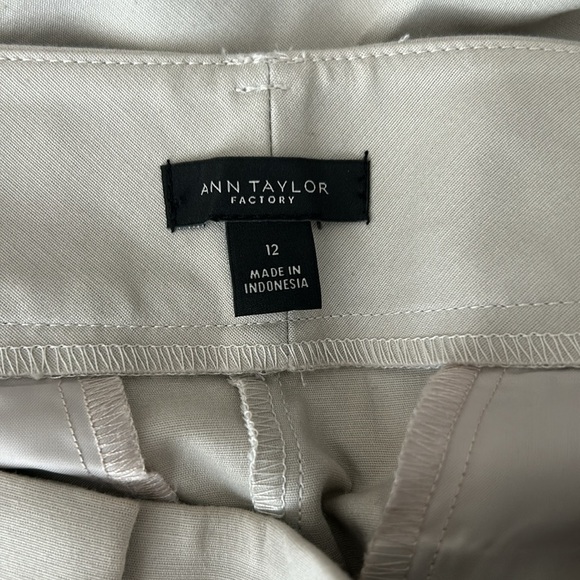 Ann Taylor Taupe Straight Leg Trousers 12 - Picture 7 of 9